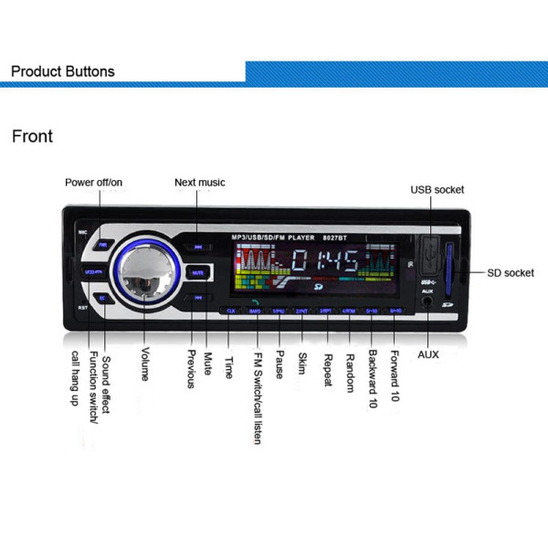Универсален автомобилен стерео MP3 плейър с дистанционно управление AUTO RADIO1