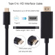 USB Type-C към HDMI кабел, 1,8m, Позлатен