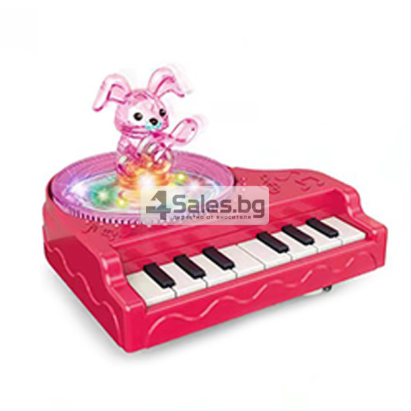 Електронно пиано с въртяща се фигурка и светлинки WJC22