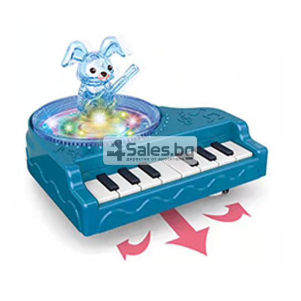 Електронно пиано с въртяща се фигурка и светлинки WJC22 4