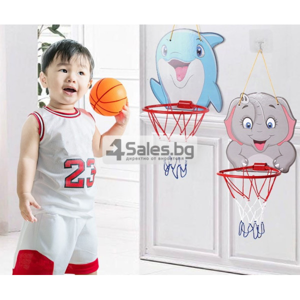 Детски баскетболен кош с надуваема баскетболна топка WJC27