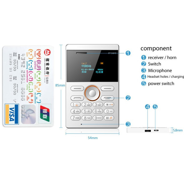 Мини мобилен телефон iFcane E1 9