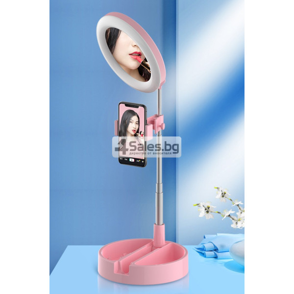 селфи ринг с огледало за грим и комплект държач за телефон със сейв TV514