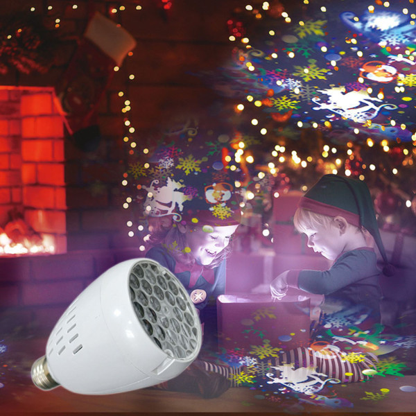 Коледна LED прожекционна лампа XL-725 Коледни и Хелоуин Мотиви 4 в 1 SD2 9
