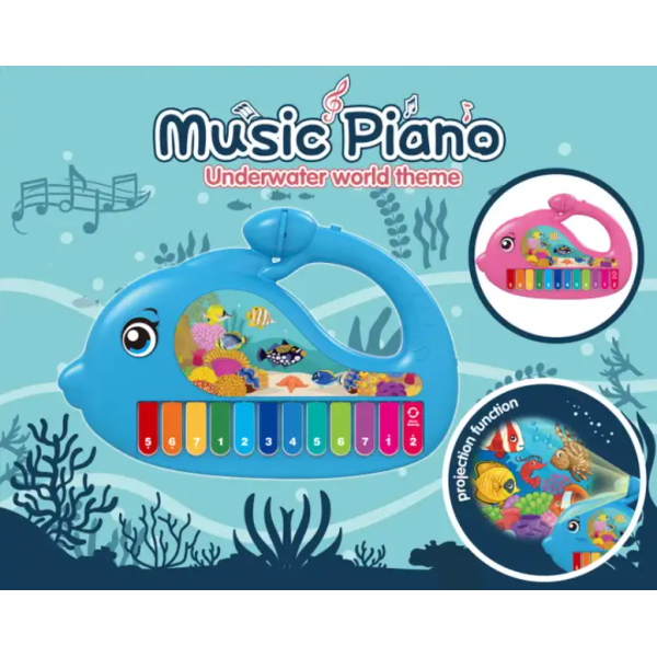 Играчка музикално пиано с тема „подводен свят“ WJC62