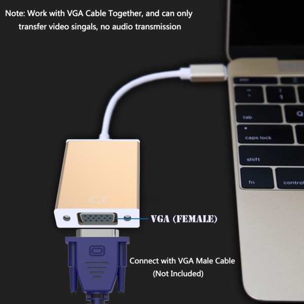 Адаптер от USB Type-C към VGA CA71 1
