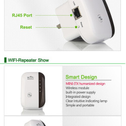 Безжичен ретранслатор на Wi-Fi сигнал с вграден усилвател WF13 7