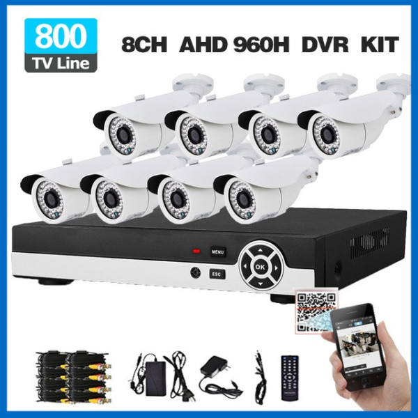 Пълен комплект за система за видеонаблюдение  8 камери и DVR устройство