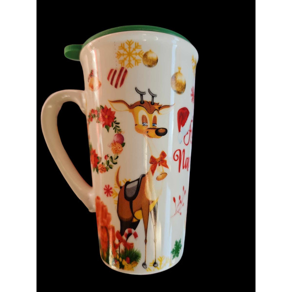 Коледна чаша с капак 15см SD88 2