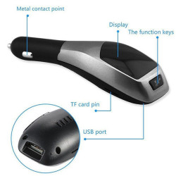 Bluetooth трансмитер за автомобил с LCD дисплей X5 HF8 14