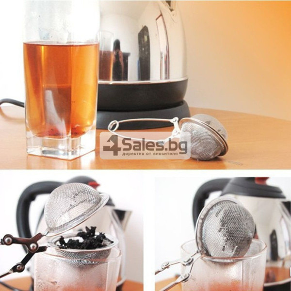Филтър за чай от неръждаема стомана с дръжка SD277