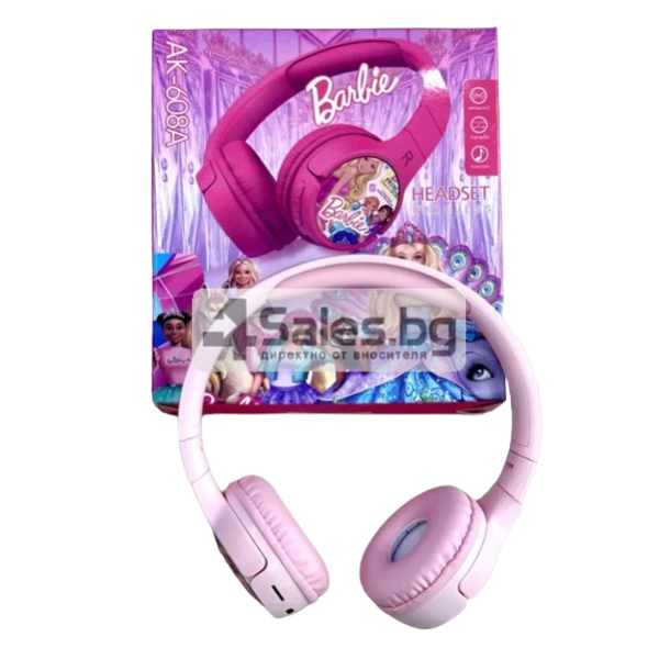 Безжични слушалки с вграден микрофон Barbie, сгъваеми и регулируеми EP22