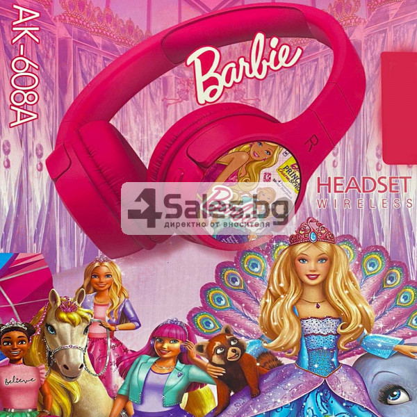 Безжични слушалки с вграден микрофон Barbie, сгъваеми и регулируеми EP22 4