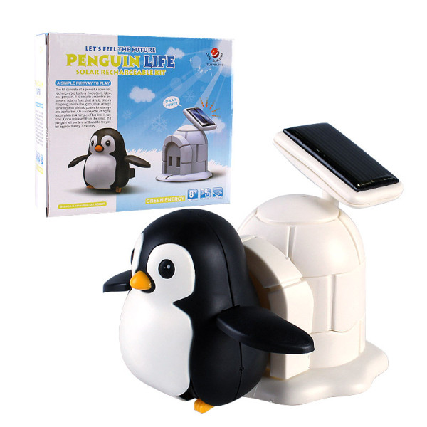 Иновативен детски конструктор със солрна батерия, движещ се пингвин WJ84 1
