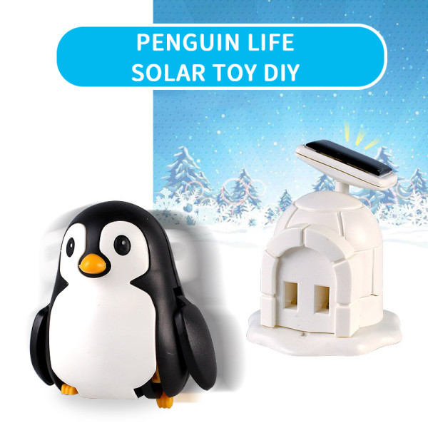 Иновативен детски конструктор със солрна батерия, движещ се пингвин WJ84 5