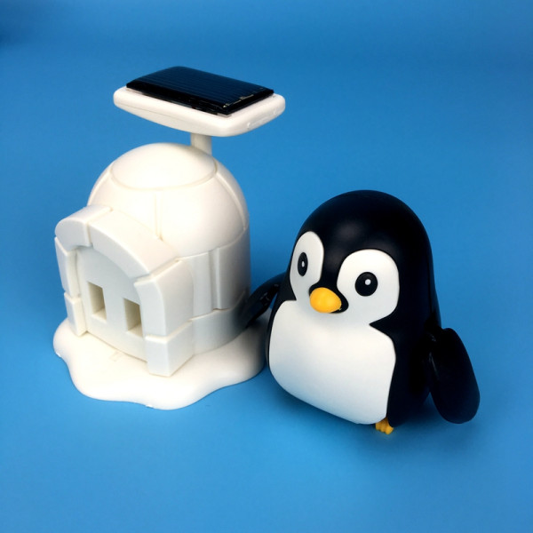Иновативен детски конструктор със солрна батерия, движещ се пингвин WJ84