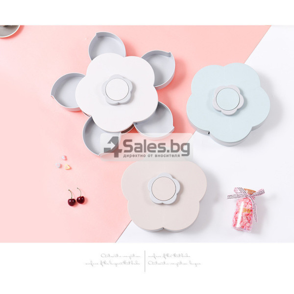 Пет сгъваеми купички във формата на цвете със специална поставка за телефон SD285