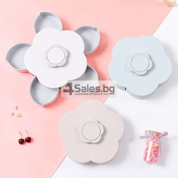 Пет сгъваеми купички във формата на цвете със специална поставка за телефон SD285