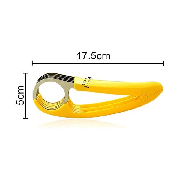 Функционална стоманена резачка за банани, резачка за плодове с ергономична дръжка SD289 5