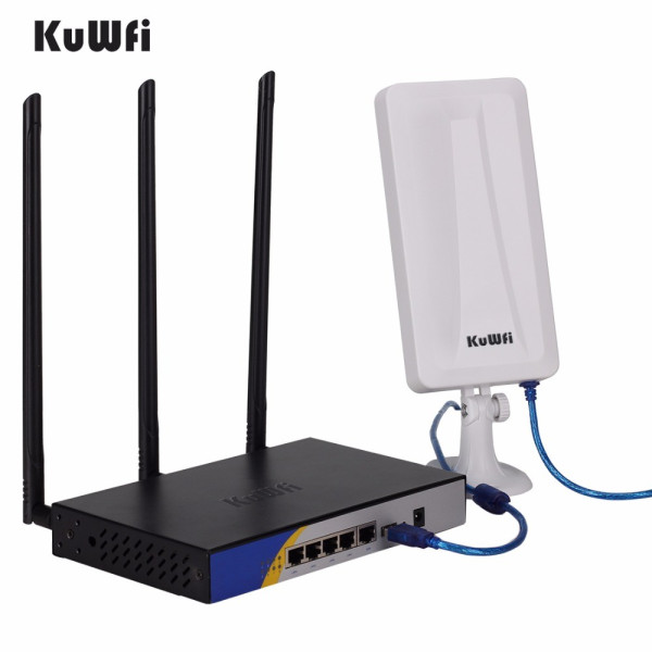 WiFi рутер и външна антена за прихващане и излъчване на WiFi сигнал WFR190