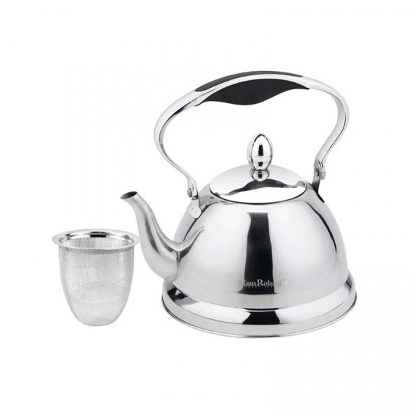 Луксозен чайник за чай с цедка, висококачесвен инокс, 1L SD382 3