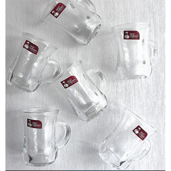 Комплект от 6 броя стъклени чаши, сервиз за кафе или чай, 150ml SD338 8