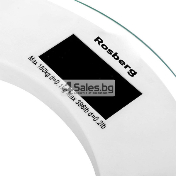 Кантар за тегло дигитален Rosberg R51650B, батерия, LCD екран, 180 кг.