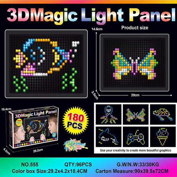 Креативен детски 3D светещ пъзел, 180 части TV1325