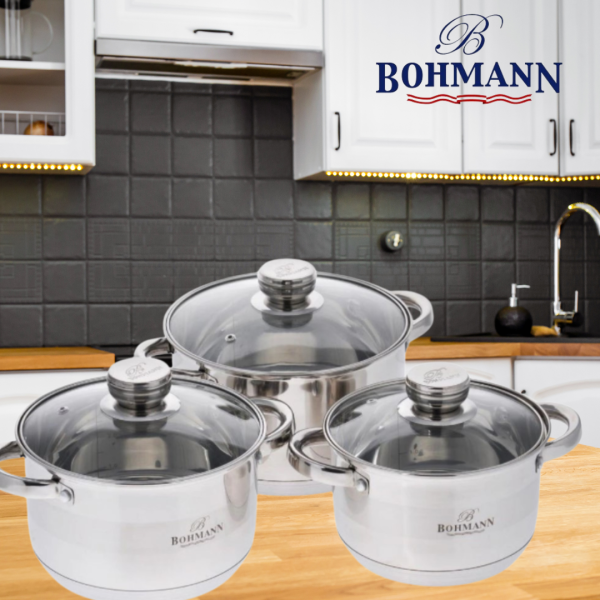 Комплект тенджери Bohmann от неръждаема стомана BH 06-375 3