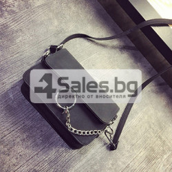 Малка черна чанта-портомоне, подходяща за официални поводи ILA-13088