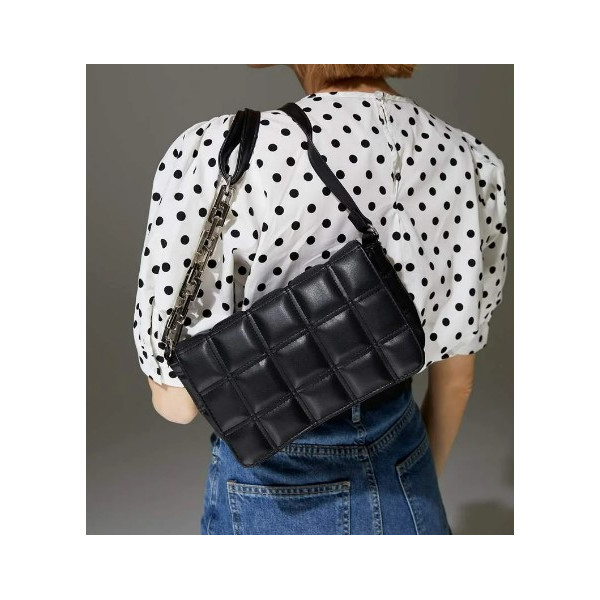 Капитонирана дамска чанта за рамо с асиметричен дизайн на дръжката ILB-13277 4