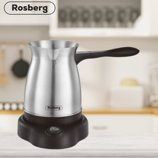 Джезве електрическо Rosberg R51165AS, 600W, 500мл., инокс, 2 ГОДИНИ ГАРАНЦИЯ 1