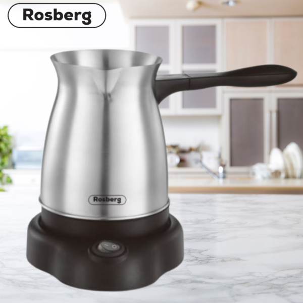 Джезве електрическо Rosberg R51165AS, 600W, 500мл., инокс, 2 ГОДИНИ ГАРАНЦИЯ 2