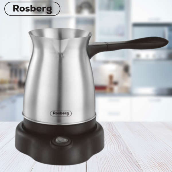 Джезве електрическо Rosberg R51165AS, 600W, 500мл., инокс, 2 ГОДИНИ ГАРАНЦИЯ