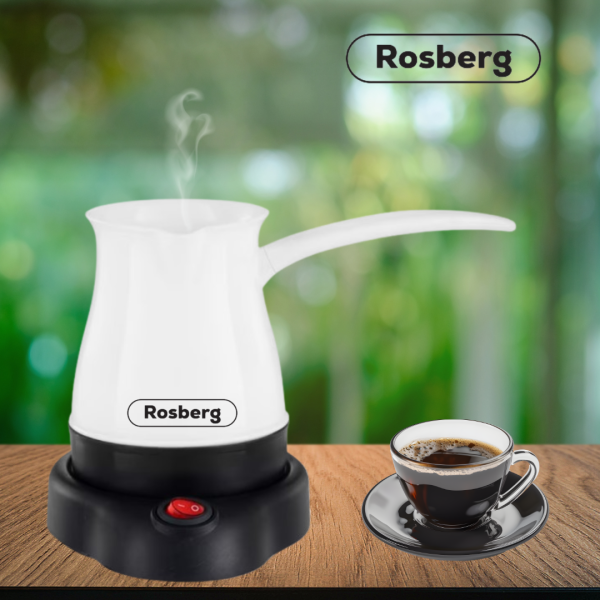 Джезве електрическо Rosberg R51165BS, 600W, 500 ml, Безжична употреба 2
