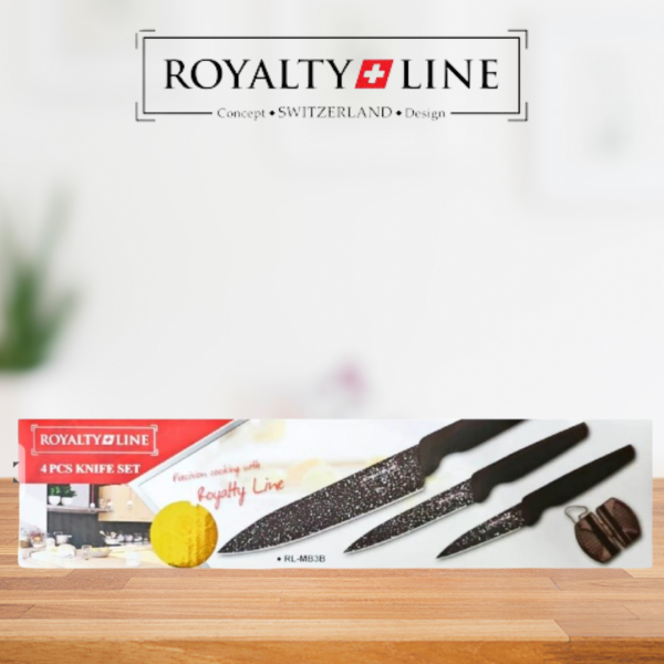Комплект 3 бр. ножове Royalty Line RL-MB3B  с точило, високо качество 1