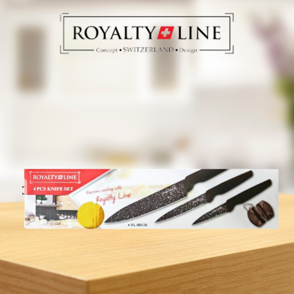 Комплект 3 бр. ножове Royalty Line RL-MB3B  с точило, високо качество