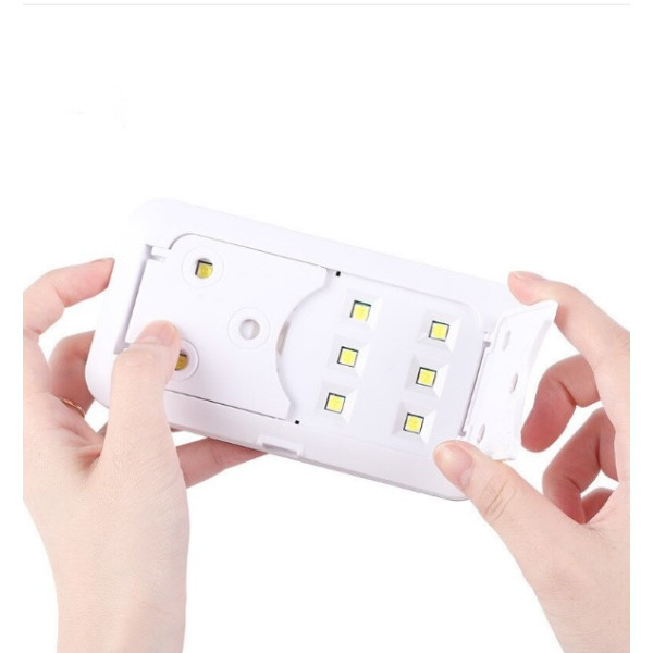 Mini UV LED лампа, 36 W, 12 светодиода, преносима, USB захранване, 60 секунди сушене ILC-13366