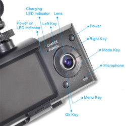 Видеорегистратор с 2 камери X3000 R300 с 2.7 GPS AC42 9