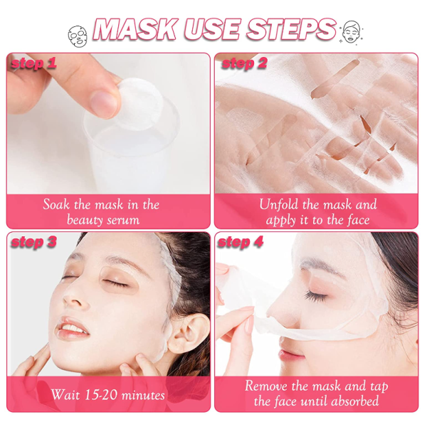 Комплект 10 бр. компресирана маска за лице,грижа за кожата ILC-13466