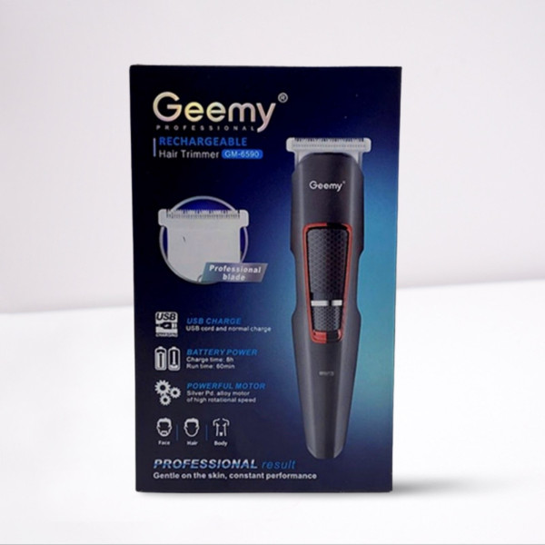Тример Geemy GM-6590 батерия, 3 приставки, за брада и мустаци SHAV43