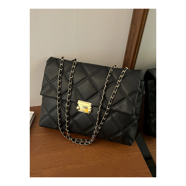 Ватирана елегантна дамска чанта от еко кожа за през рамо ILB-13227