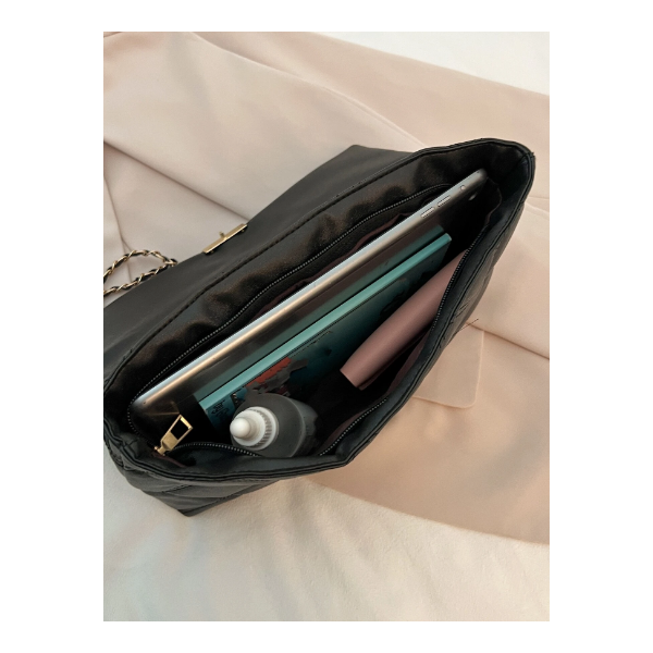 Ватирана елегантна дамска чанта от еко кожа за през рамо ILB-13227
