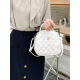 Дамска капитонирана стилна чанта в бяло ILB-13228 2