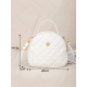 Дамска капитонирана стилна чанта в бяло ILB-13228 5