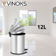 Кофа за смет с педал Vinoks 489400, 3/5/8/12 л.бавно затваря, инокс 4 — 4sales Кофа за смет с педал Vinoks 489400, 3/5/8/12 л.бавно затваря, инокс 4