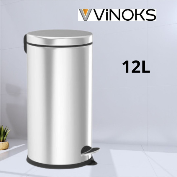 Кофа за смет с педал Vinoks Micro 401400, 3/5/8/12/16/20л., инокс