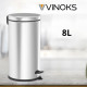 Кофа за смет с педал Vinoks Micro 401400, 3/5/8/12/16/20л., инокс 6 — 4sales Кофа за смет с педал Vinoks Micro 401400, 3/5/8/12/16/20л., инокс 6