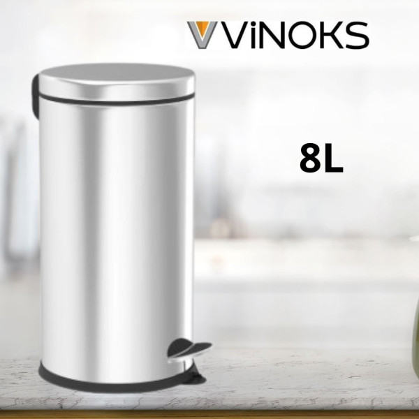 Кофа за смет с педал Vinoks Micro 401400, 3/5/8/12/16/20л., инокс 6 — 4sales Кофа за смет с педал Vinoks Micro 401400, 3/5/8/12/16/20л., инокс 6