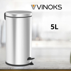 Кофа за смет с педал Vinoks Micro 401400, 3/5/8/12/16/20л., инокс